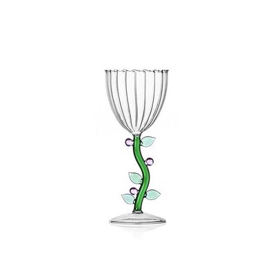Ichendorf Milano Botanica Optical Stemmed Glass Pink Flower 9.5 oz, MPN: IC354.006, UPC: 7909553746…