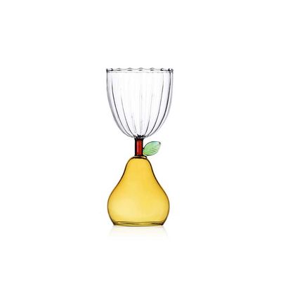 Ichendorf Milano Fruits &amp; Flowers Stemmed Glass Pear Yellow 10.1 oz, MPN: IC352.337, UPC: 790955376…