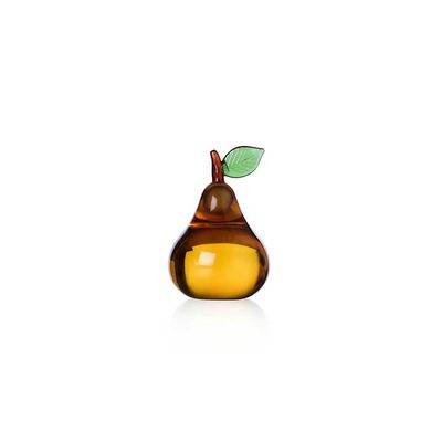 Ichendorf Milano Fruits &amp; Flowers Paperweight Full Pear Amber, MPN: IC352.353, UPC: 790955376670