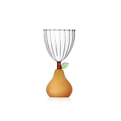 Ichendorf Milano Fruits &amp; Flowers Stemmed Glass Pear Dull Yellow 10.1 oz, MPN: IC352.339, UPC: 7909…
