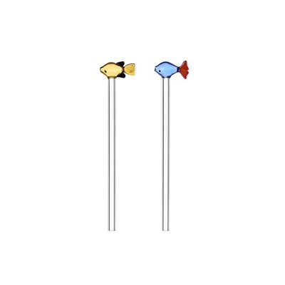 Ichendorf Milano Marine Garden 2 Straws Blue and Amber Fish + 1 Brush, MPN: IC352.264, UPC: 7909553…