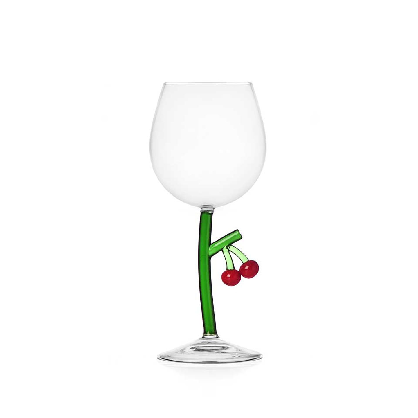 Ichendorf Milano Fruits &amp; Flowers Stemmed Glass Cherries 11.8 oz, MPN: IC354.231, UPC: 790955296411