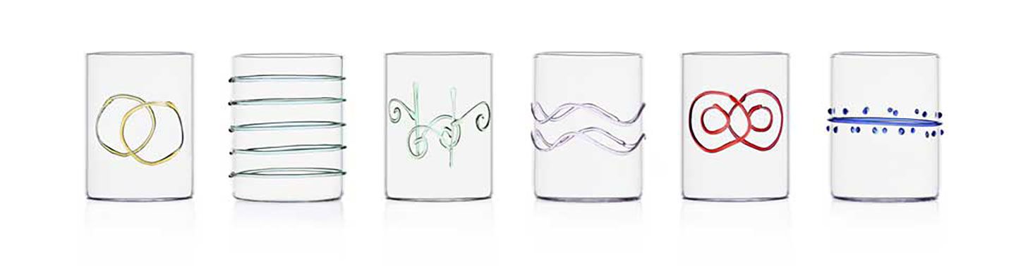 Ichendorf Milano Deco Arlecchino 6Piece Water Assorted 10.1 oz, MPN: IC3.520.07AR, UPC: 790955375727