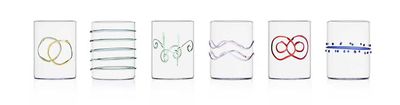 Ichendorf Milano Deco Arlecchino 6Piece Water Assorted 10.1 oz, MPN: IC3.520.07AR, UPC: 790955375727