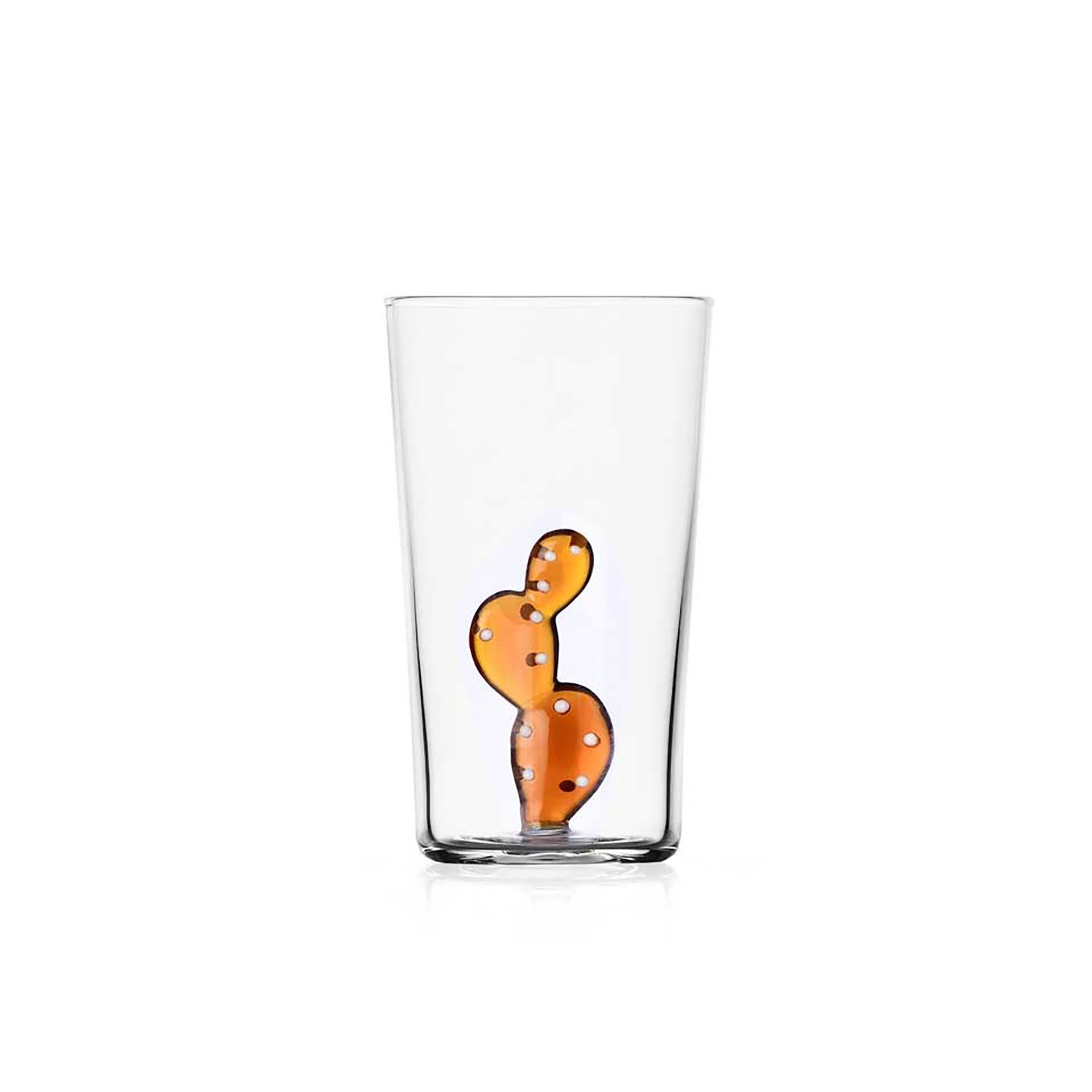 Ichendorf Milano Desert Plants Longdrink Cactus Amber 15.2 oz, MPN: IC354.174, UPC: 790955386549
