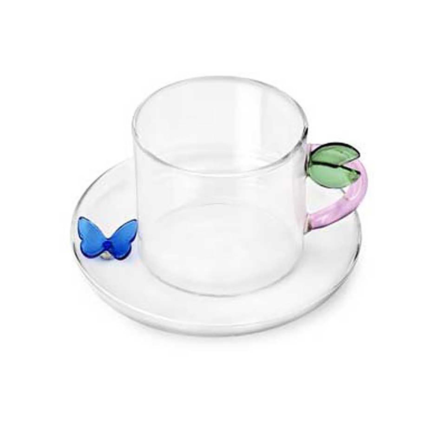 Ichendorf Milano Fruits &amp; Flowers Teacup with Saucer Leaf 10.1 oz, MPN: IC352.193, UPC: 790955376304