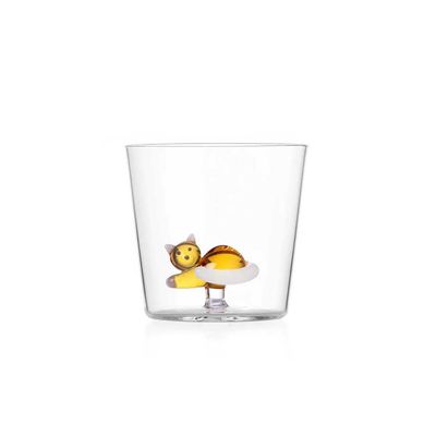 Ichendorf Milano Tabby Cat Tumbler Lying Amber Cat With White Tail 11.8 oz, MPN: IC352.090.06, UPC:…