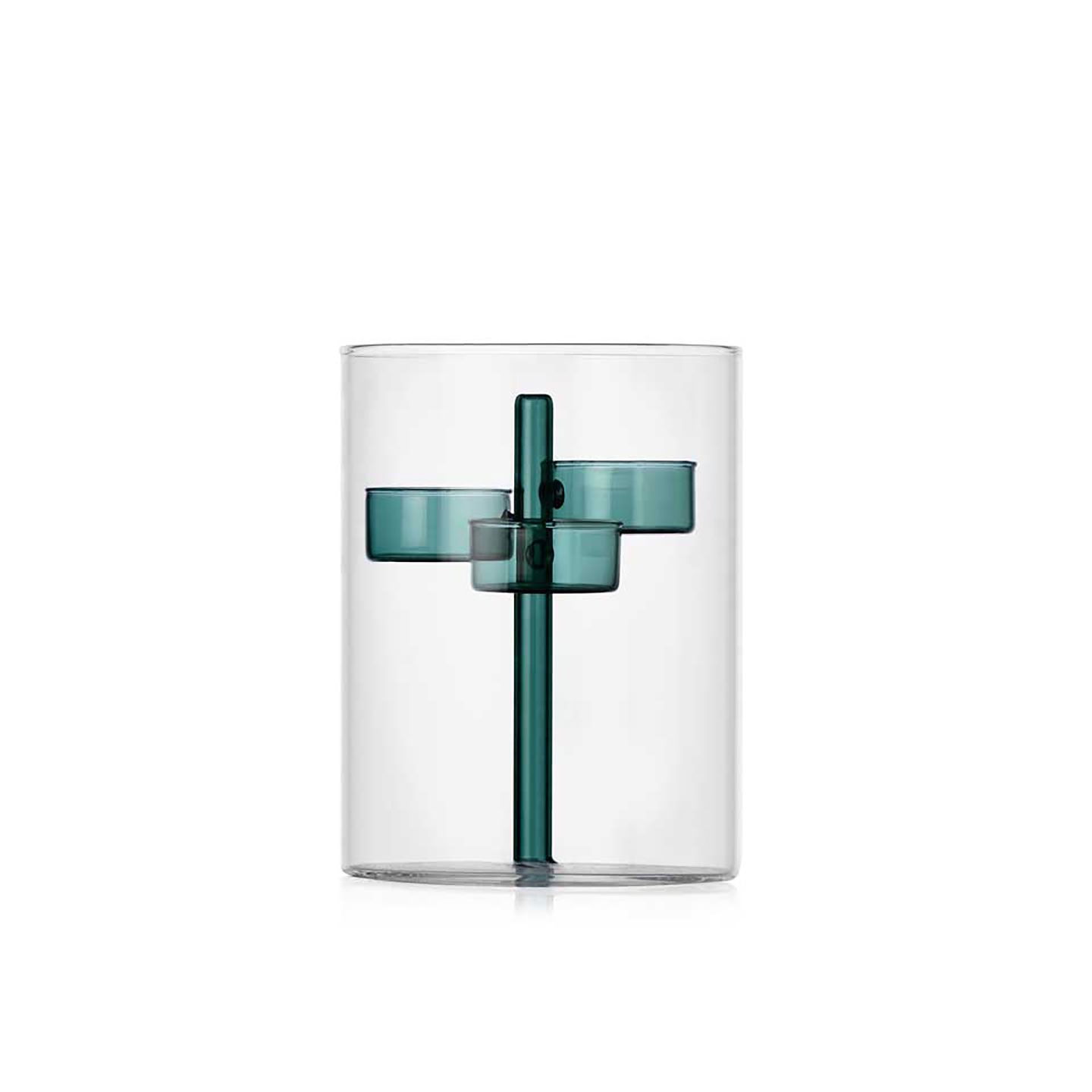 Ichendorf Milano Iris Tealight 3 Candles Petrol 6.1 Inch, MPN: IC313.092, UPC: 790955386648