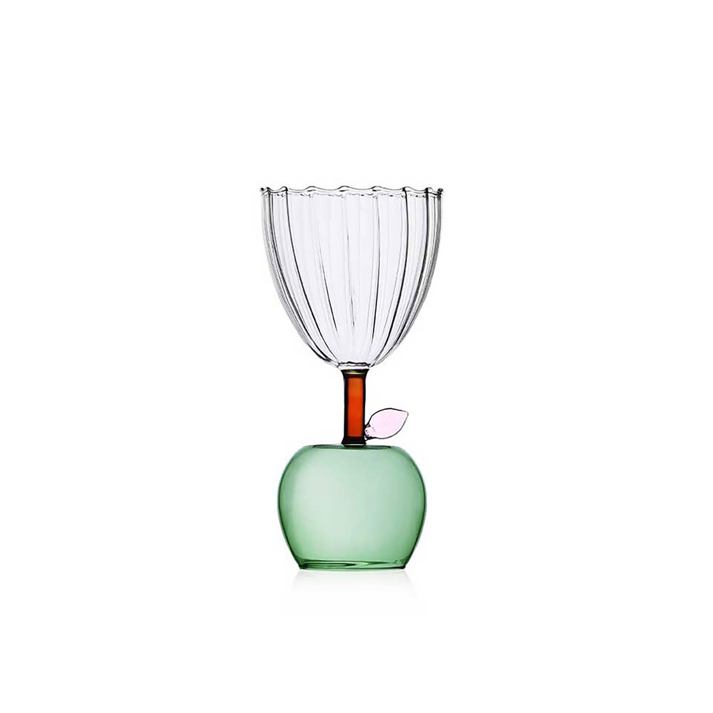 Ichendorf Milano Fruits &amp; Flowers Stemmed Glass Apple Green 9.5 oz, MPN: IC352.340, UPC: 7909553765…