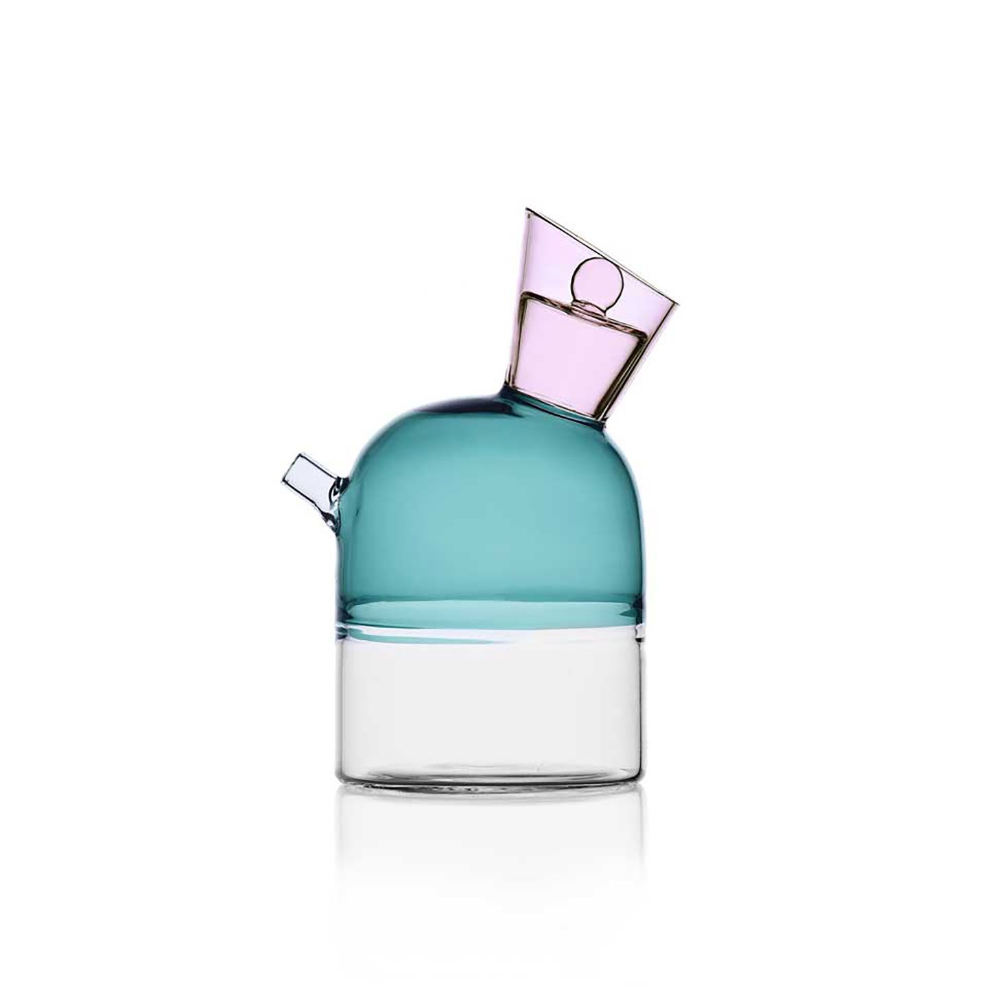 Ichendorf Milano Travasi Oil Bottle Clear Petrolblue Pink 10.8 oz, MPN: IC352.037, UPC: 790955380950