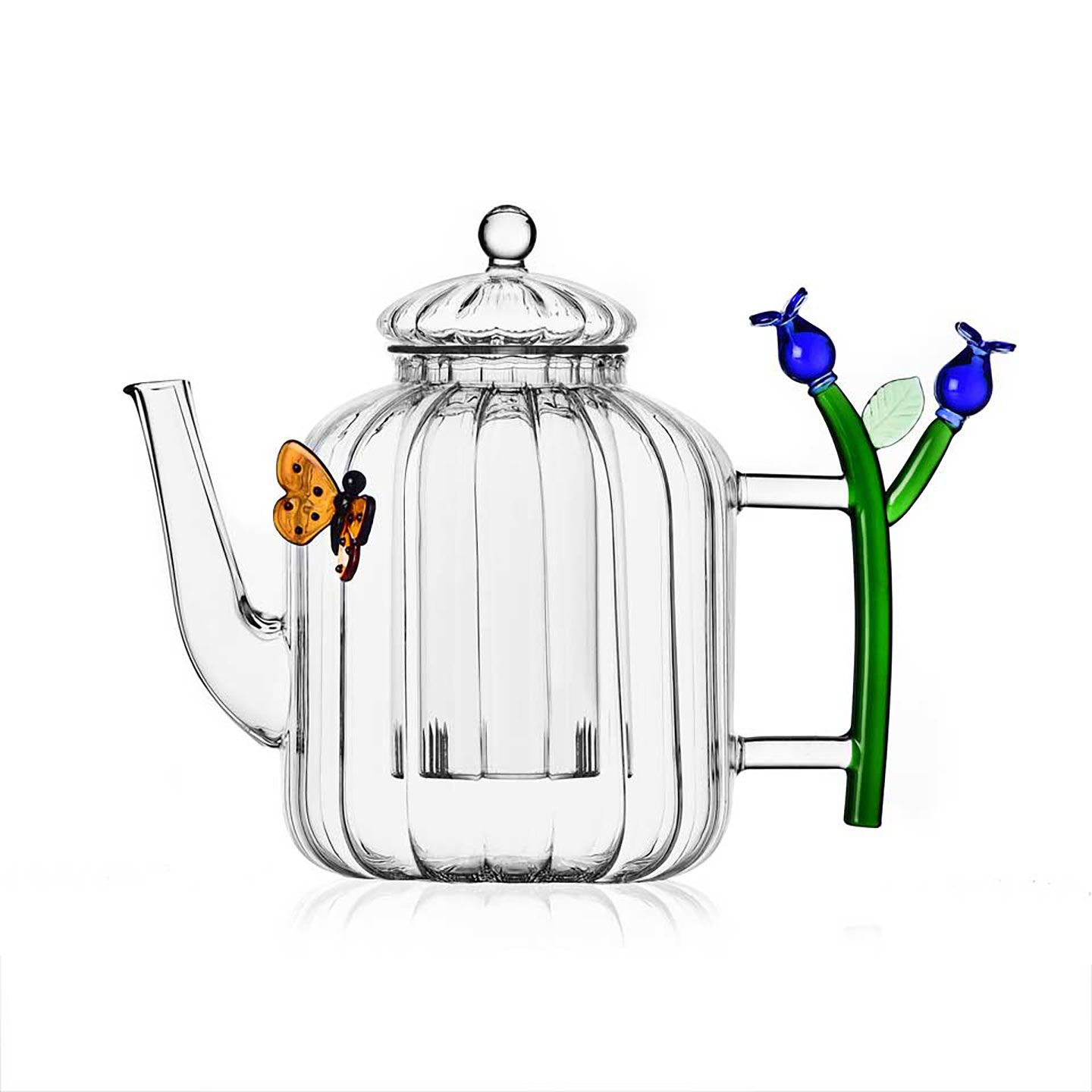 Ichendorf Milano Botanica Teapot Optic Blue Flower and Butterfly 5.51/7.09 Inch, MPN: IC354.091, UP…
