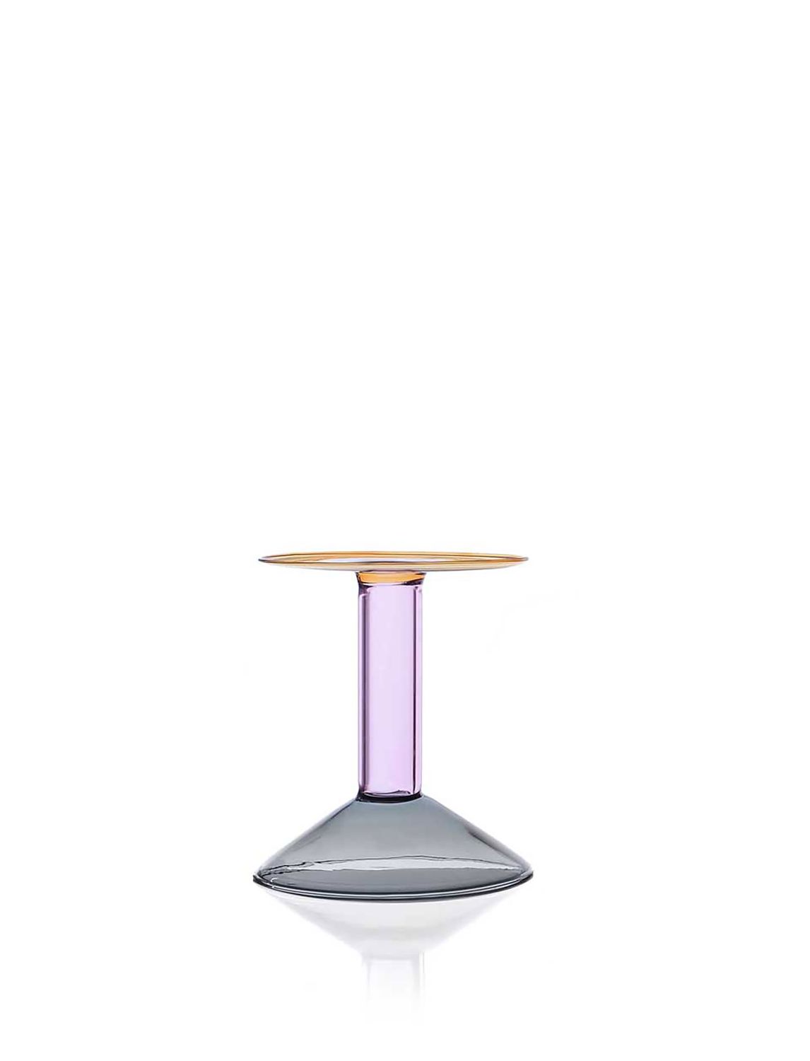 Ichendorf Milano Rainbow Cand leholder Pm Grey Pink Amber 5.71 Inch, MPN: IC369.594, UPC: 790955379…
