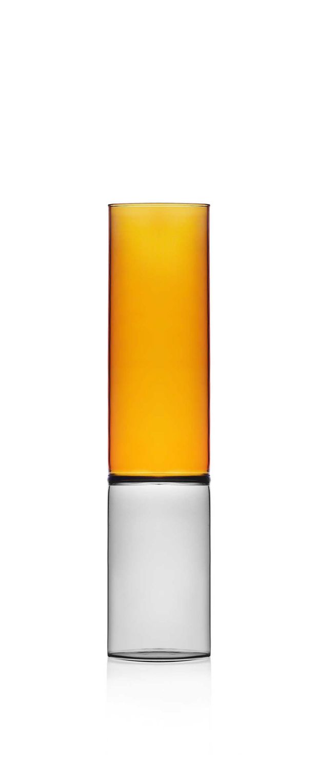 Ichendorf Milano Bamboo Groove Vase Smoke Amber 11.81 Inch, MPN: IC367.202, UPC: 790955374041
