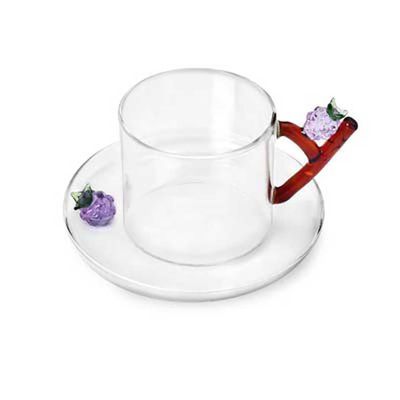 Ichendorf Milano Fruits &amp; Flowers Teacup with Saucer Blackberry 10.1 oz, MPN: IC352.195, UPC: 79095…
