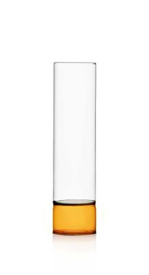 Ichendorf Milano Bamboo Groove Vase Amber Clear 10.63 Inch, MPN: IC367.204, UPC: 790955374065