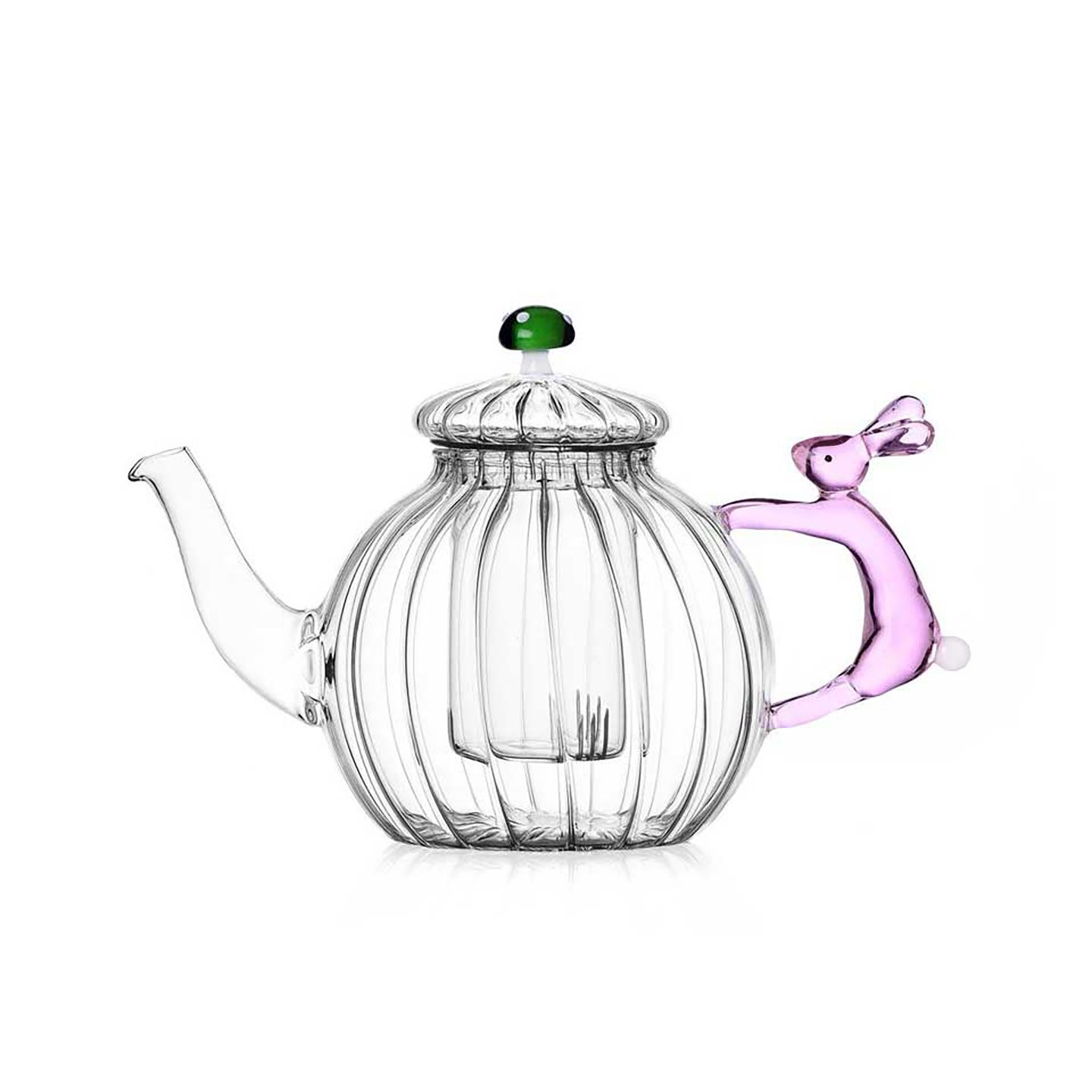 Ichendorf Milano Alice Teapot Pink Rabbit &amp; Green Mushrooms, MPN: IC352.090.47, UPC: 790955373280