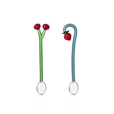 Ichendorf Milano Fruits &amp; Flowers Set 2 Spoons Cherries &amp; Strawberry L: 5.91 inch, MPN: IC354.256, …