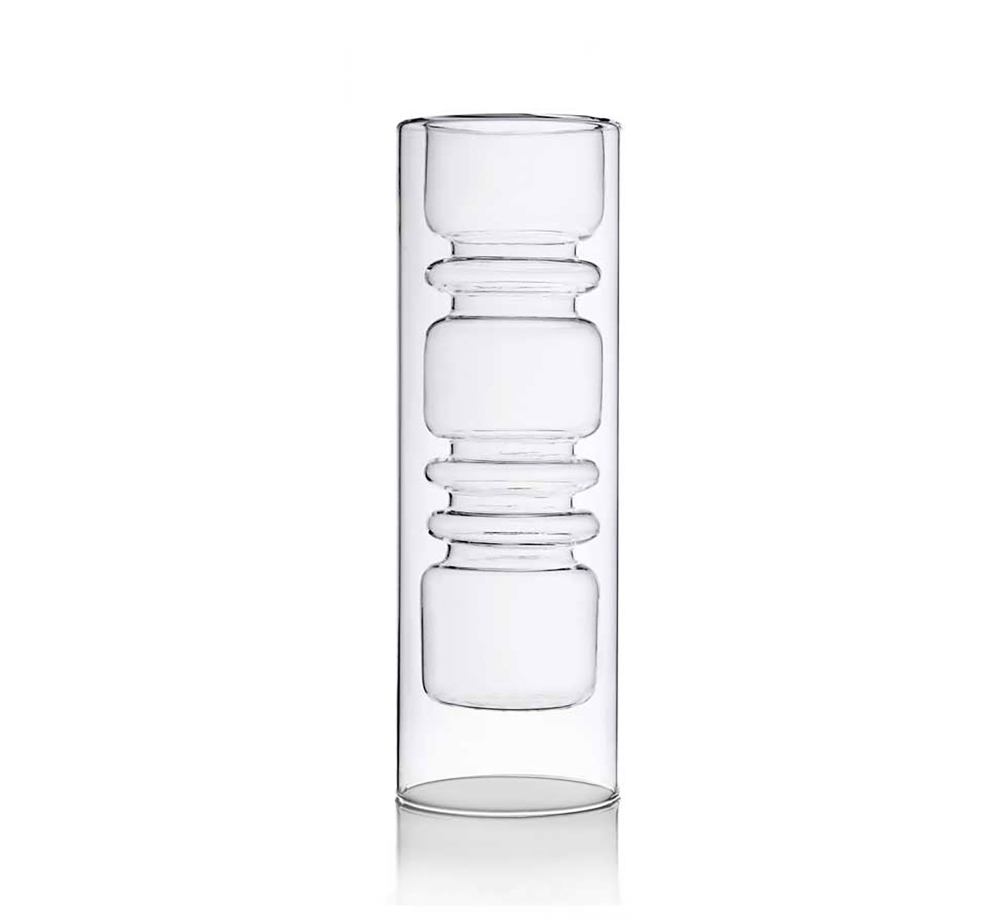 Ichendorf Milano Rings Doublewalled Vase 14.57 Inch, MPN: IC372.902, UPC: 790955379954