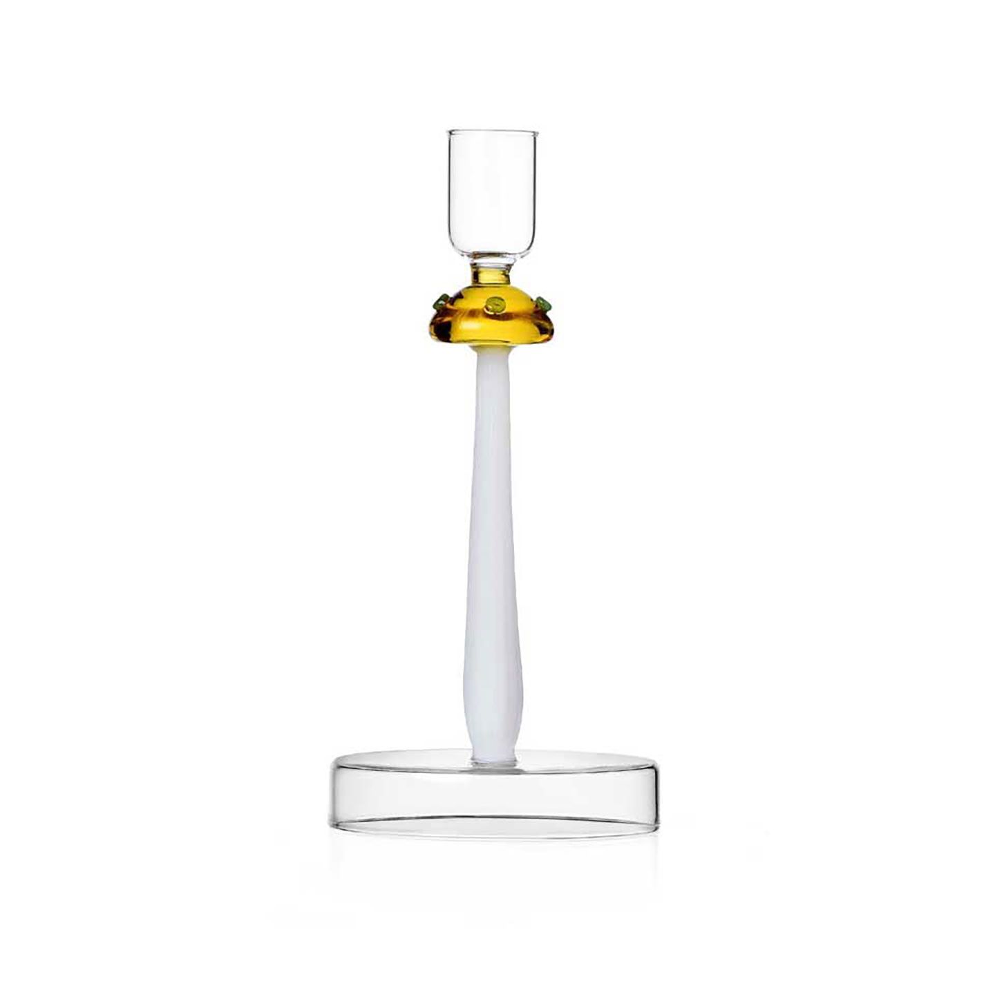 Ichendorf Milano Alice Cand le Holder Amber Mushroom With Green Dots, MPN: IC352.090.26, UPC: 79095…