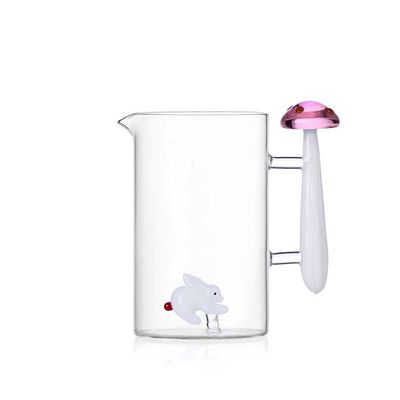 Ichendorf Milano Alice Jug White Rabbit &amp; Pink Mushroom 50.7 oz, MPN: IC352.090.21, UPC: 7909553729…