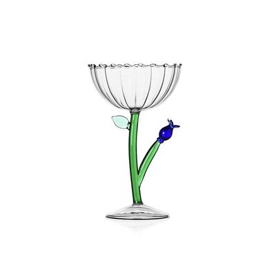 Ichendorf Milano Botanica Optical Champagne Bowl Blue Flower 9.5 oz, MPN: IC354.012, UPC: 790955374…