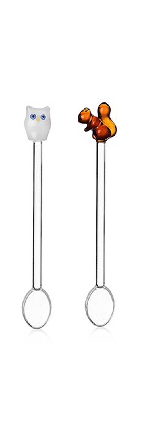 Ichendorf Milano Animal Farm 2 Spoons with Owl and Squirrel, MPN: IC352.369, UPC: 790955373617