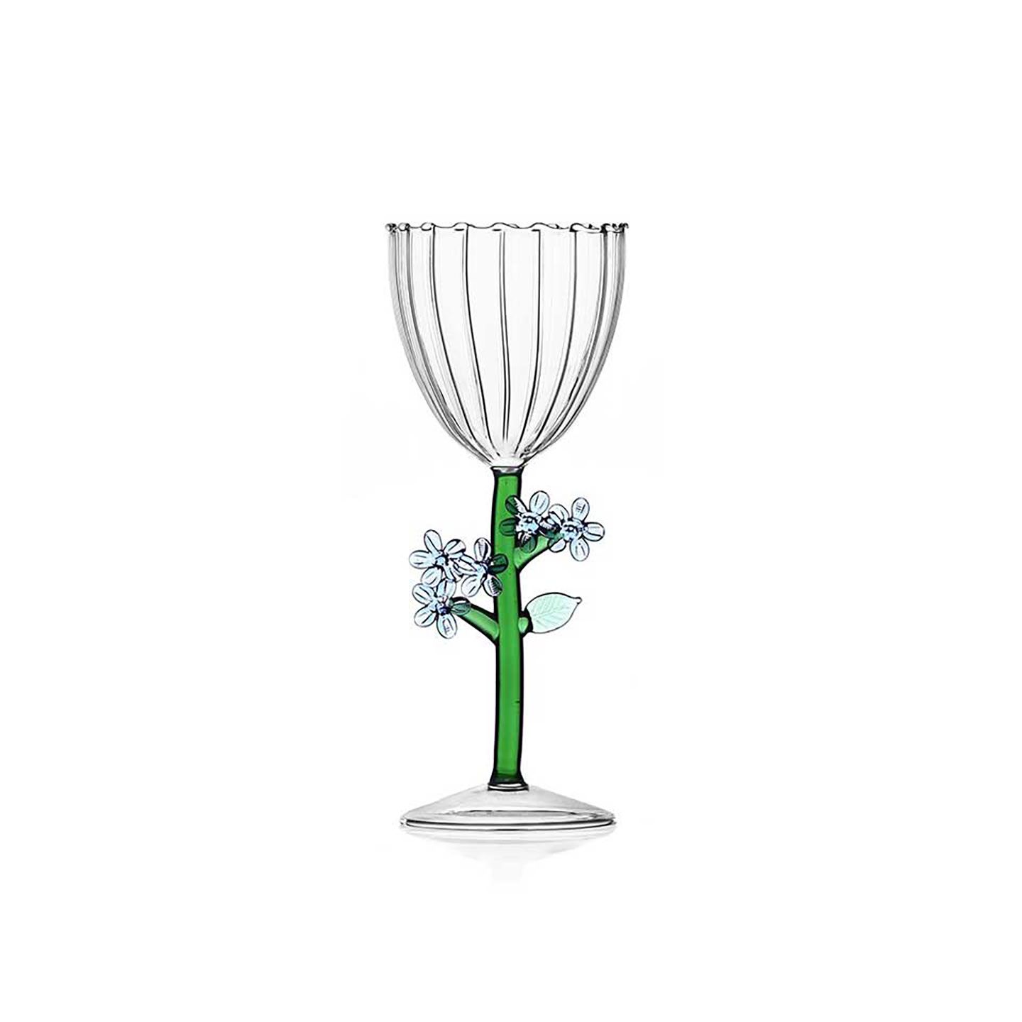 Ichendorf Milano Botanica Optical Stemmed Glass Light Blue Flower 9.5 oz, MPN: IC354.011, UPC: 7909…