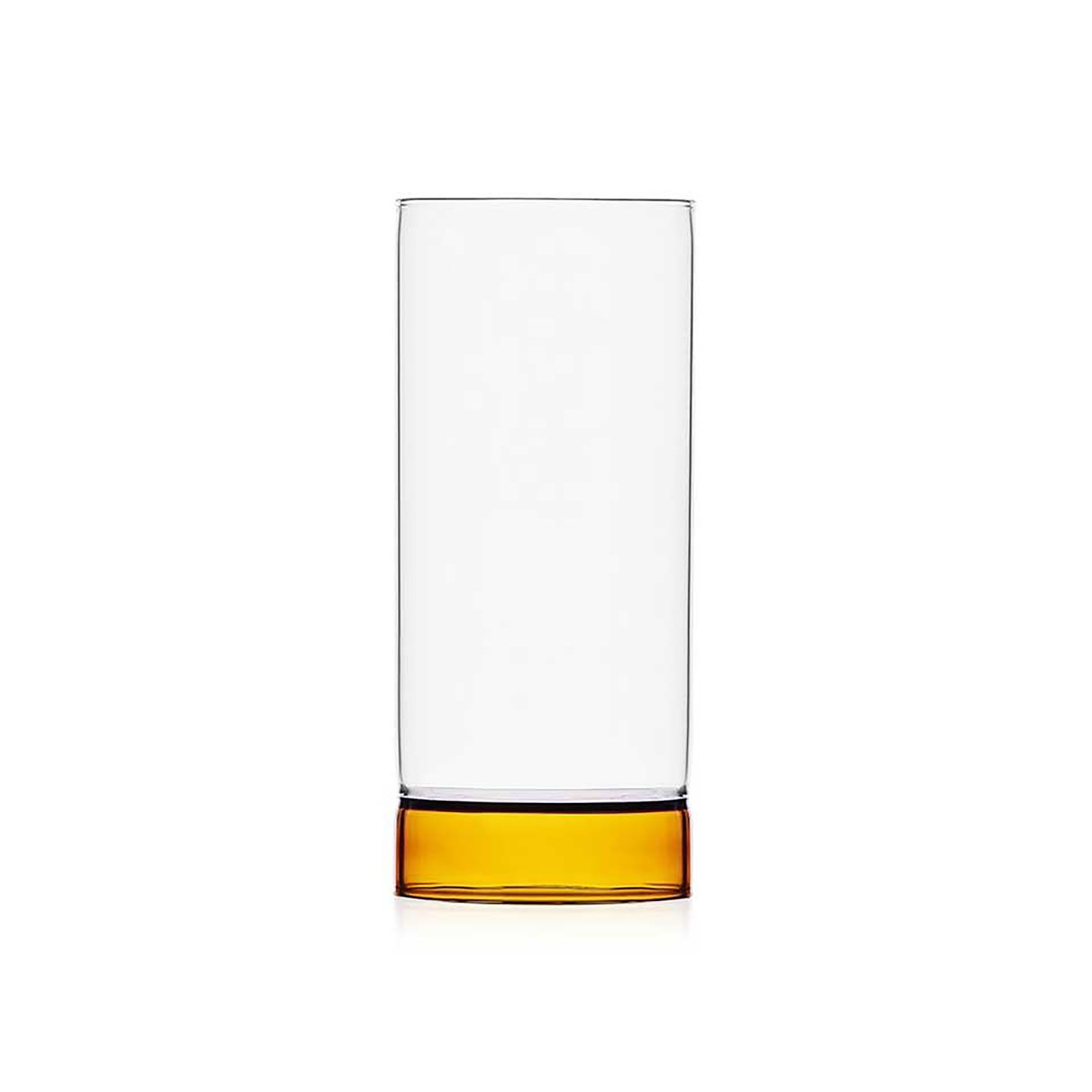 Ichendorf Milano Bamboo Groove Long Drink Amber Clear 15.2 oz, MPN: IC312.162, UPC: 790955374140