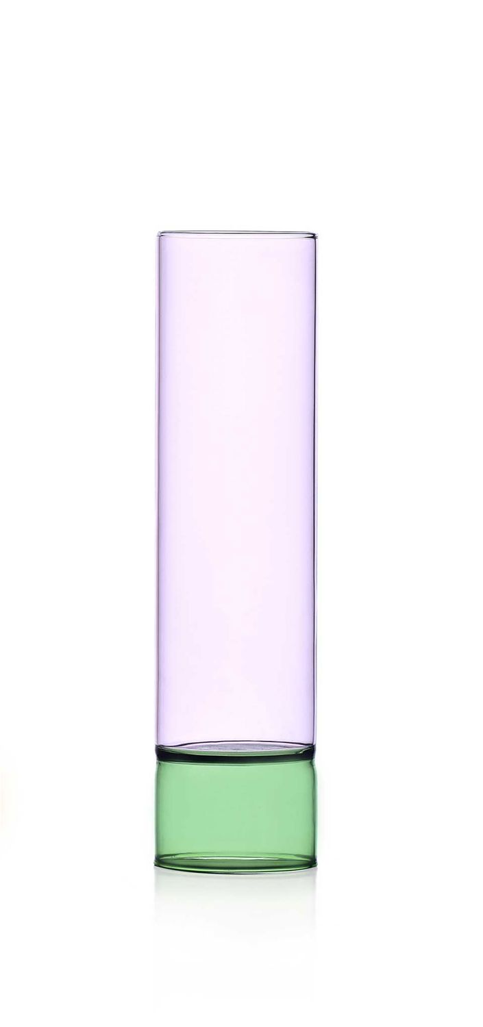 Ichendorf Milano Bamboo Groove Vase Green Pink 10.63 Inch, MPN: IC367.203, UPC: 790955374058