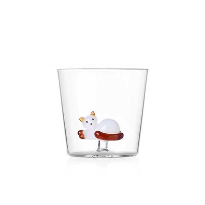 Ichendorf Milano Tabby Cat Tumbler Lying White Cat With Amber Tail 11.8 oz, MPN: IC352.090.05, UPC:…