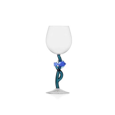 Ichendorf Milano Marine Garden Stemmed Glass Blue Fish 11.8 oz, MPN: IC352.357, UPC: 790955379152