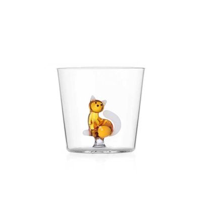 Ichendorf Milano Tabby Cat Tumbler Amber Cat With White Tail 11.8 oz, MPN: IC352.090.09, UPC: 79095…
