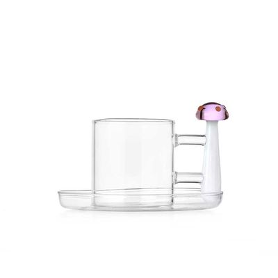 Ichendorf Milano Alice Coffee Cup &amp; Saucer Pink Mushroom with Red Dots 3.4 oz, MPN: IC352.090.31, U…