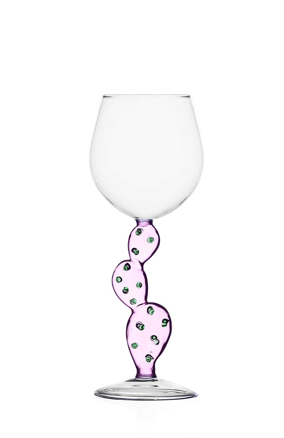 Ichendorf Milano Desert Plants Stemmed Glass Cactus Pink 11.8 oz, MPN: IC352.028, UPC: 790955375772