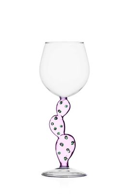 Ichendorf Milano Desert Plants Stemmed Glass Cactus Pink 11.8 oz, MPN: IC352.028, UPC: 790955375772