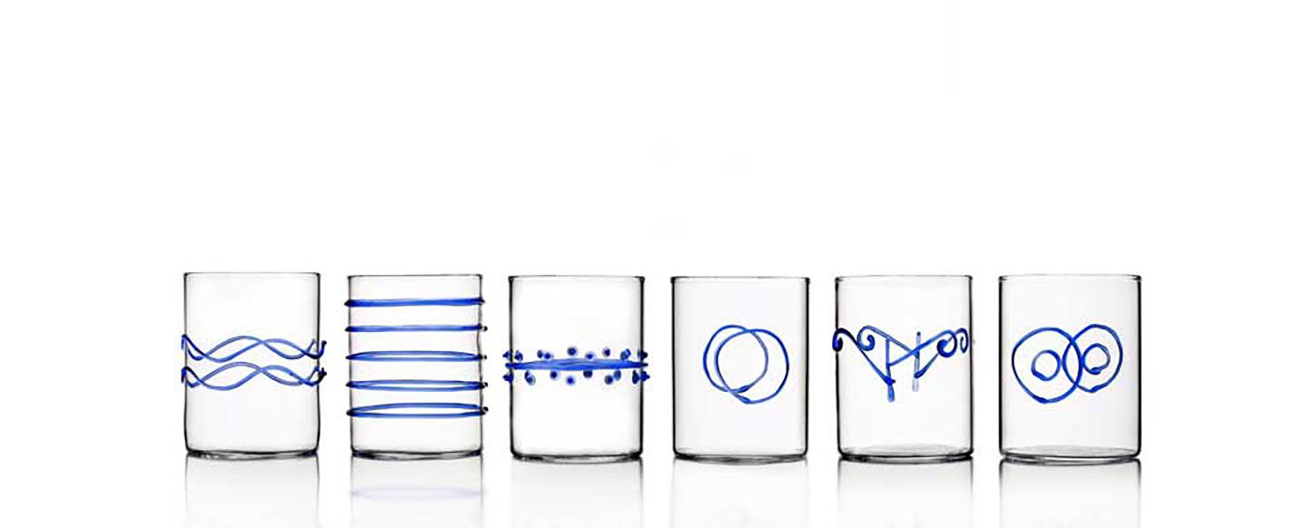 Ichendorf Milano Deco Blu 6Piece Water Assorted 9.1 oz, MPN: IC3.520.072, UPC: 790955375734