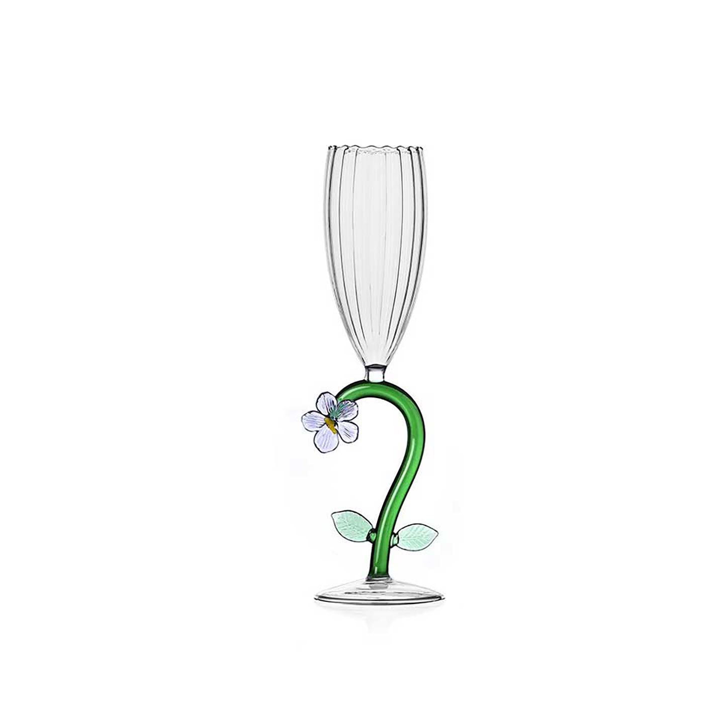 Ichendorf Milano Botanica Optical Champagne Flute Lilac Flower 5.4 oz, MPN: IC354.024, UPC: 7909553…