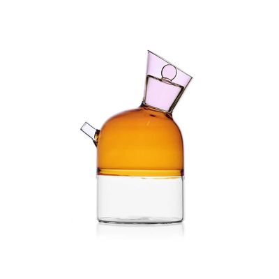 Ichendorf Milano Travasi Oil Bottle Clear Amber Pink 10.8 oz, MPN: IC352.038, UPC: 790955380967