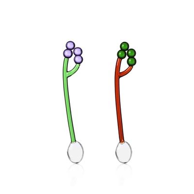 Ichendorf Milano Fruits &amp; Flowers Set 2 Spoons Grapes Pink &amp; Green L: 5.91 inch, MPN: IC354.255, UP…