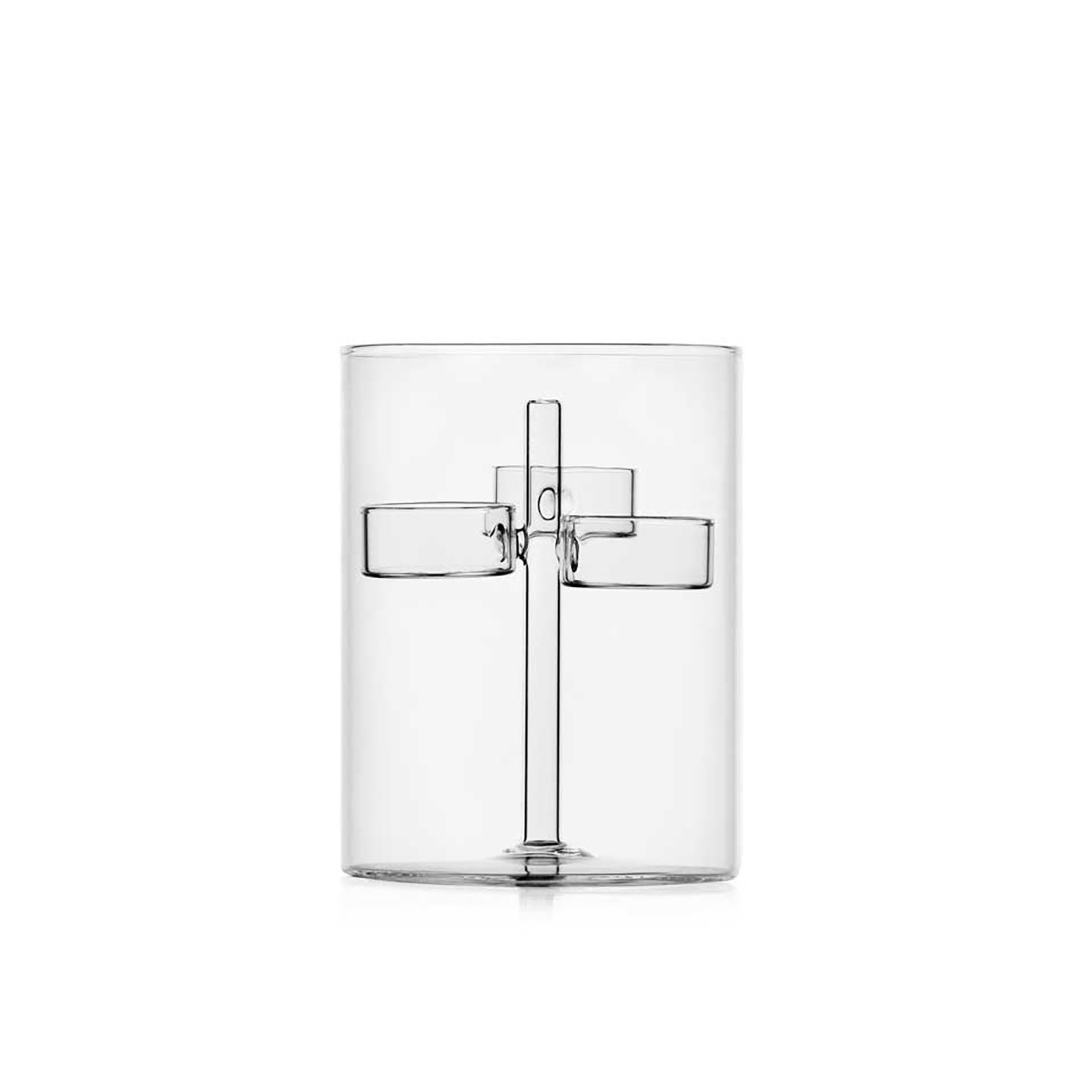 Ichendorf Milano Iris Tealight 3 Candles Clear 6.1 Inch, MPN: IC313.093, UPC: 790955386655
