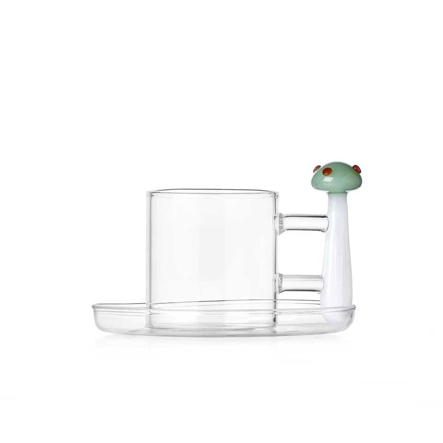 Ichendorf Milano Alice Coffee Cup &amp; Saucer Green Mushroom with Red Dots 3.4 oz, MPN: IC352.090.34, …