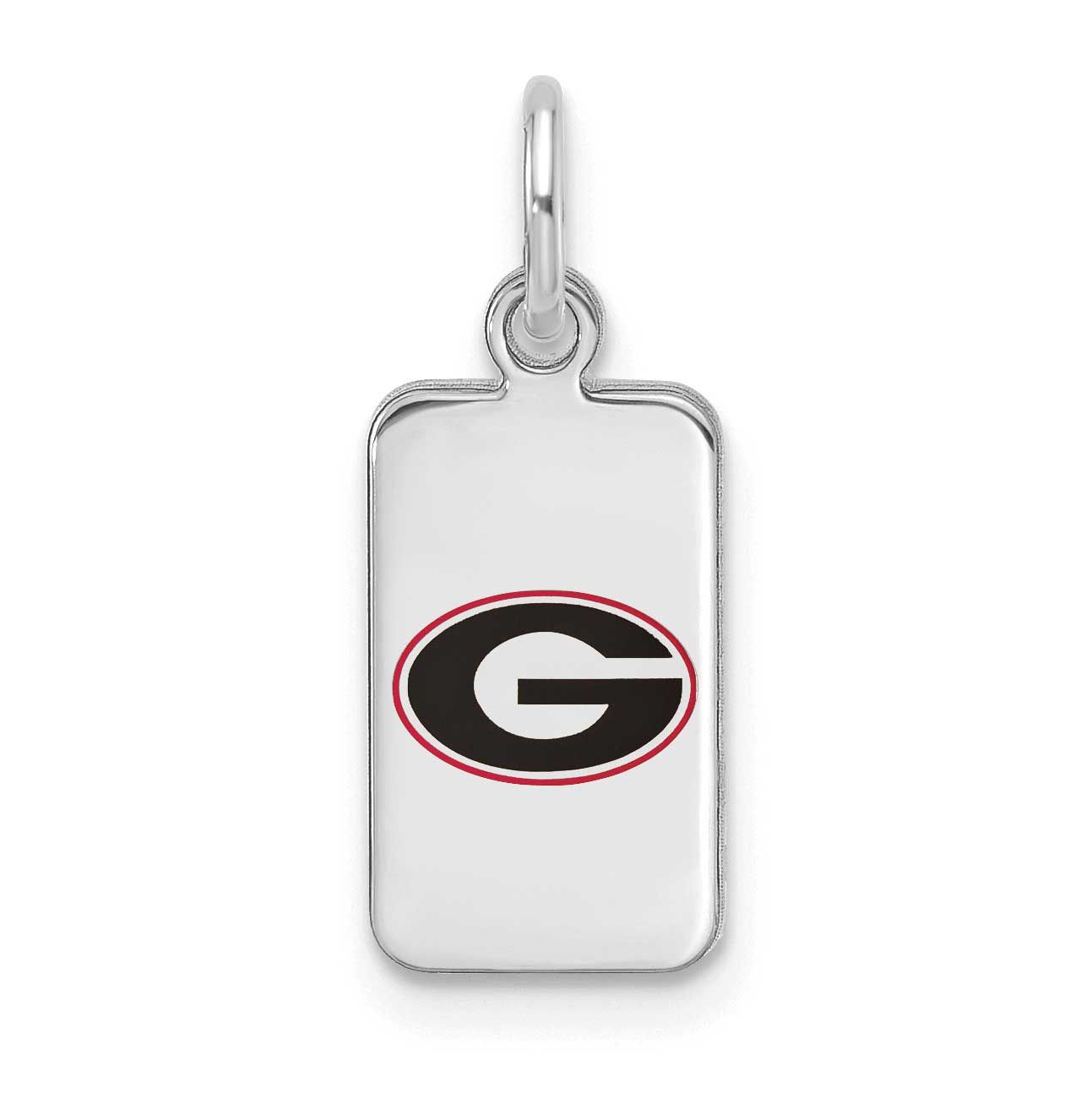 University of Georgia Enamel Tag Pendant Sterling Silver Rhodium-plated SS126UGA, UPC: 196904187395