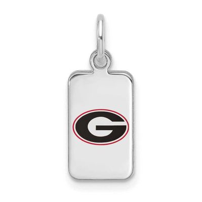 University of Georgia Enamel Tag Pendant Sterling Silver Rhodium-plated SS126UGA, UPC: 196904187395