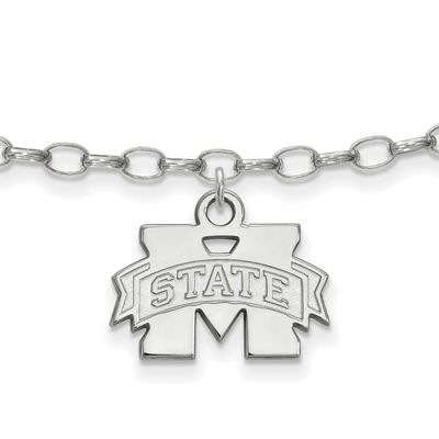 Mississippi State University Anklet Sterling Silver Rhodium-plated SS030MSS, UPC: 886774691060