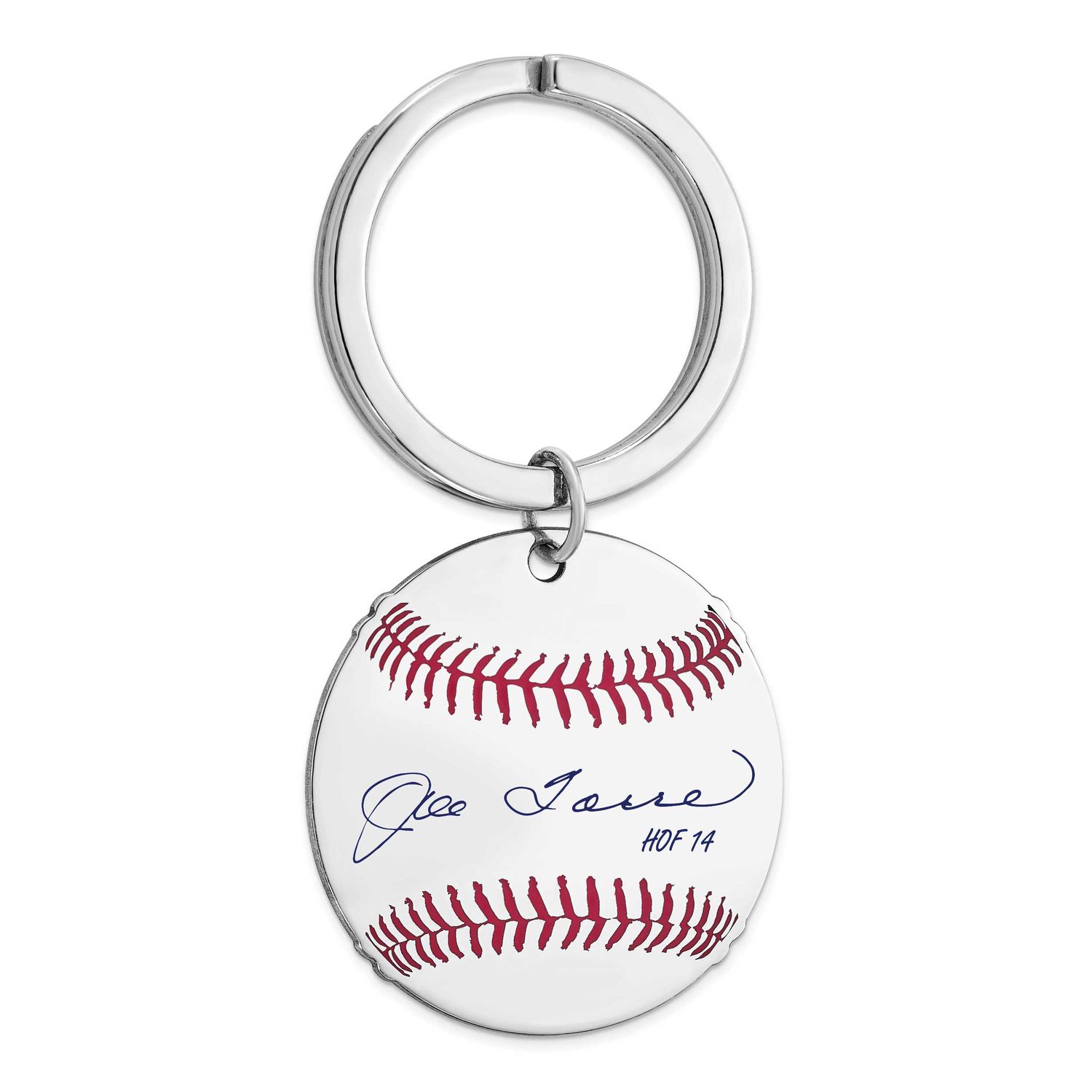 Joe Torre Hall of Fame Signature Epoxy Baseball Keychain Sterling Silver SSHF03JT14, UPC: