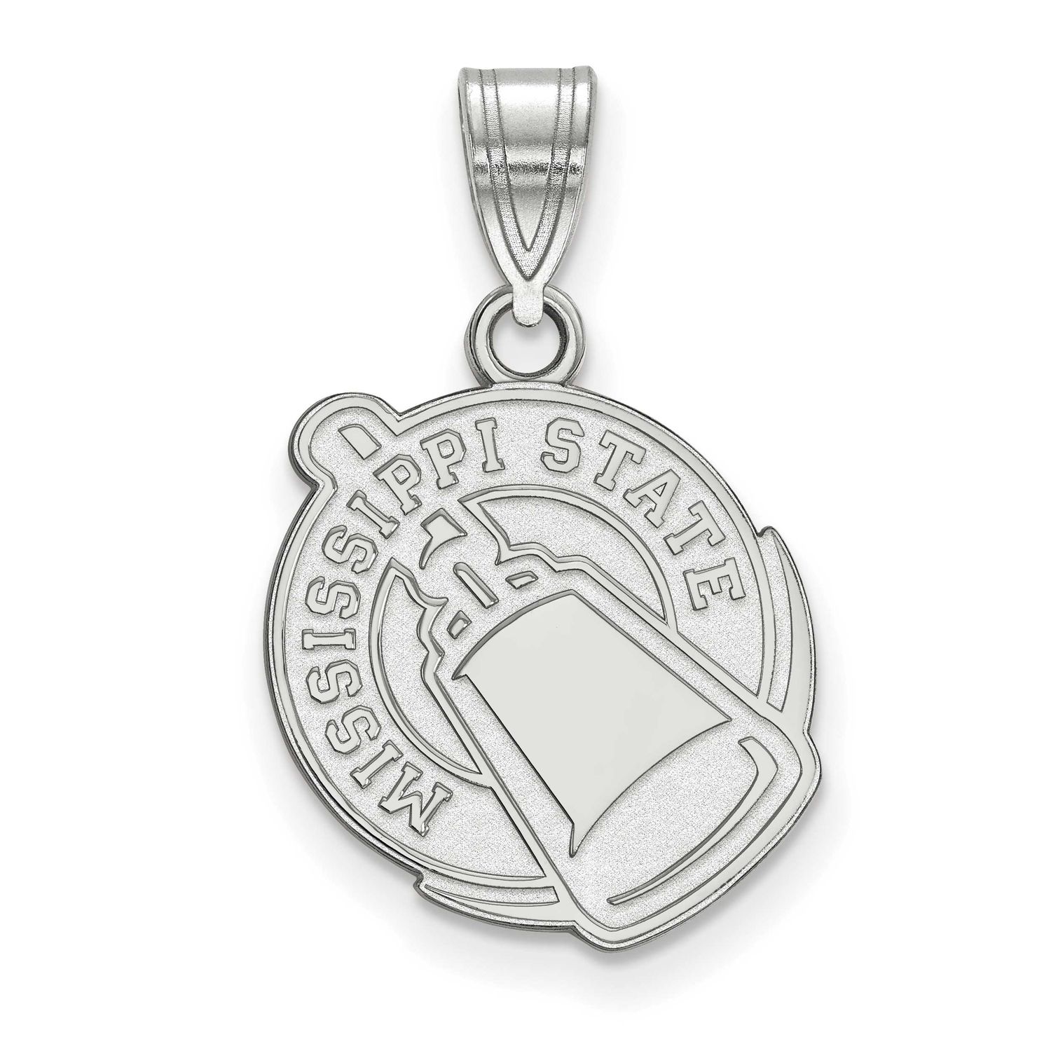 Mississippi State University Medium Pendant 10k White Gold 1W045MSS, UPC: 886774788616