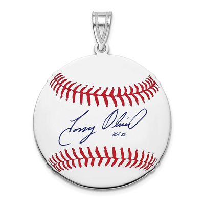Tony Oliva Hall of Fame Signature Medium Epoxy Baseball Pendant Sterling Silver SSHF10TO22, UPC: