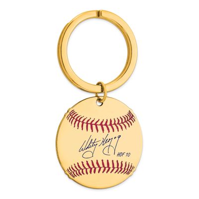 Whitey Herzog Hall of Fame Signature Epoxy Baseball Keychain Gold-plated Sterling Silver GPHF03WH10…
