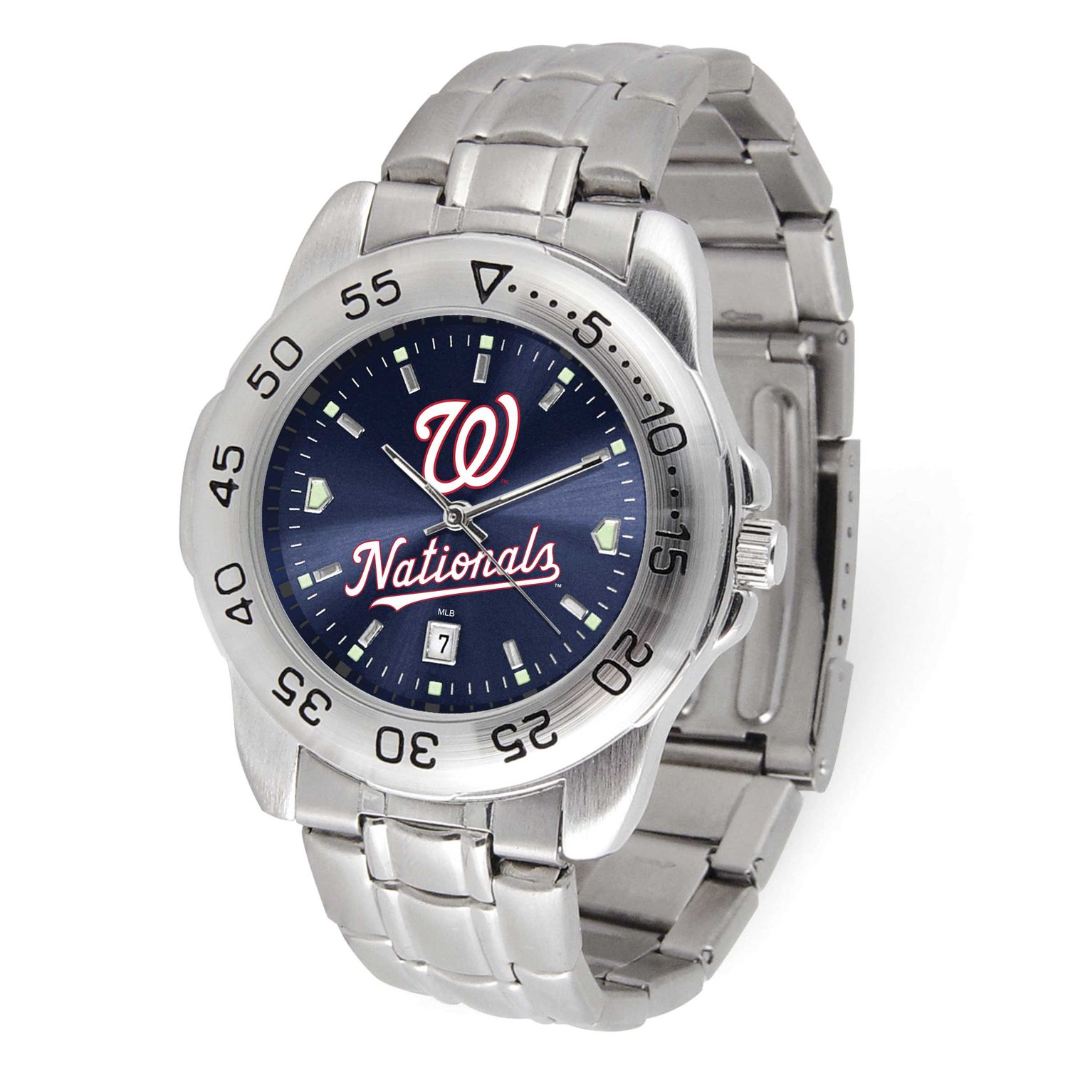 MLB Washington Nationals Sport Steel Watch with Date Gametime XWM3514, UPC: 82652868207