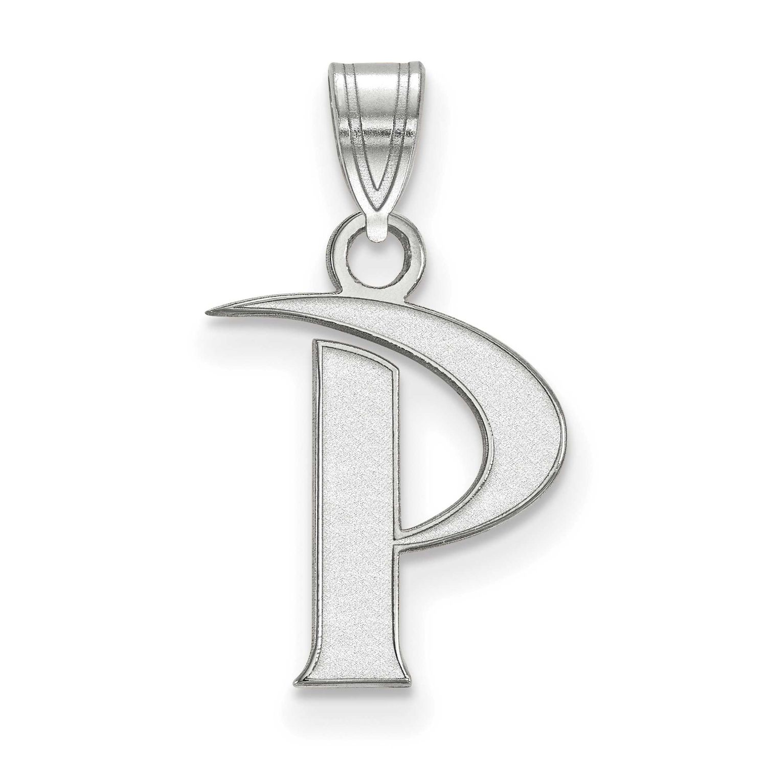 Pepperdine University Letter P Small Pendant Sterling Silver Rhodium-plated SS001PEU, UPC: 88677469…